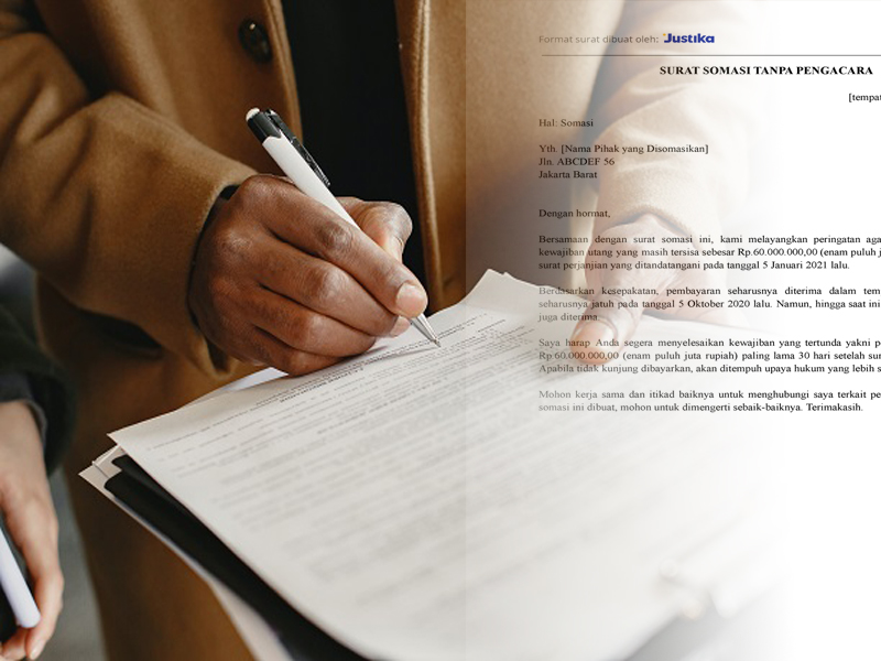 Surat Somasi Tanpa Memakai Pengacara